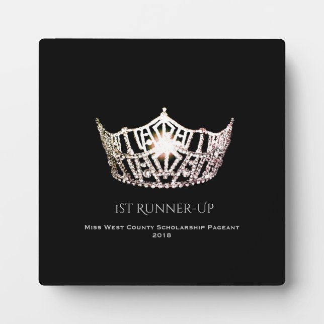 Miss America Silver Crown Runner-up Plaque Fotoplatte (Vorderseite)