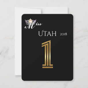 Miss America Silver Crown Table Card-1 Titleholder Einladung