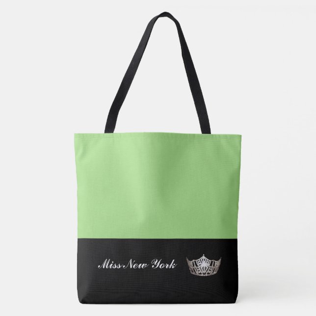 Miss America Silver Crown Tote Bag Große Apfel (Vorderseite)