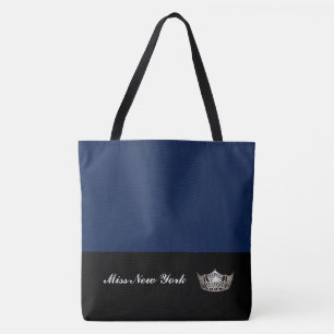 Miss America Silver Crown Tote Bag Große Marine