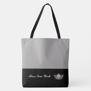Miss America Silver Crown Tote Bag Large Silver