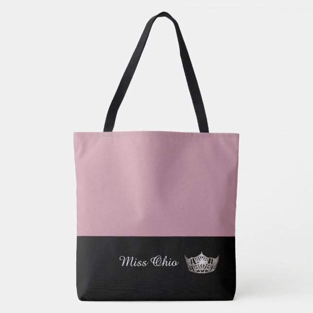 Miss America Silver Crown Tote Bag LRGE Mauve (Vorderseite)