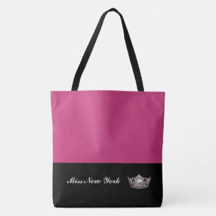 Miss America Silver Crown Tote Beutel Große Fuchsi