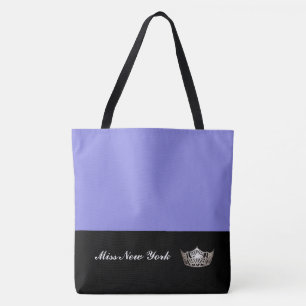 Miss America Silver Crown Tote Beutel Große Lavend