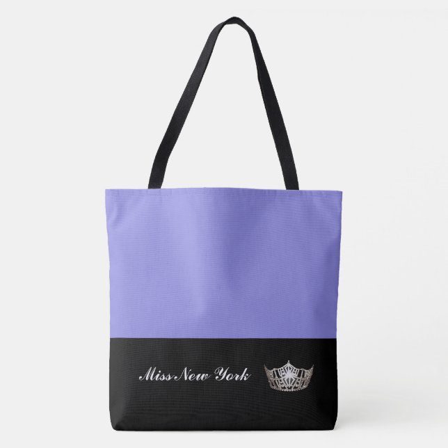 Miss America Silver Crown Tote Beutel Große Lavend (Vorderseite)