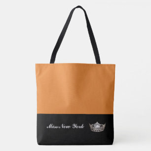 Miss America Silver Crown Tote Beutel Große Orange
