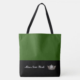 Miss America Silver Crown Tote Beutel Große Smaral
