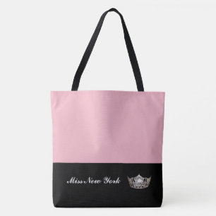 Miss America Silver Crown Tote Tasche Grossrosa