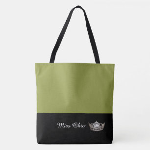 Miss America Silver Crown Town Bag LRGE Olive