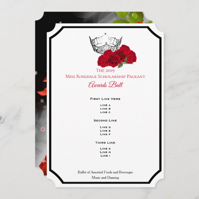 Miss America Silver Crwn Rose Awards Ball Programm (Vorne/Hinten)