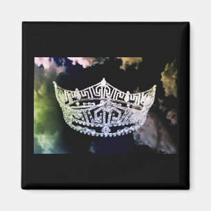 Miss America Stil Crown Magnate farbige Wolken Magnet