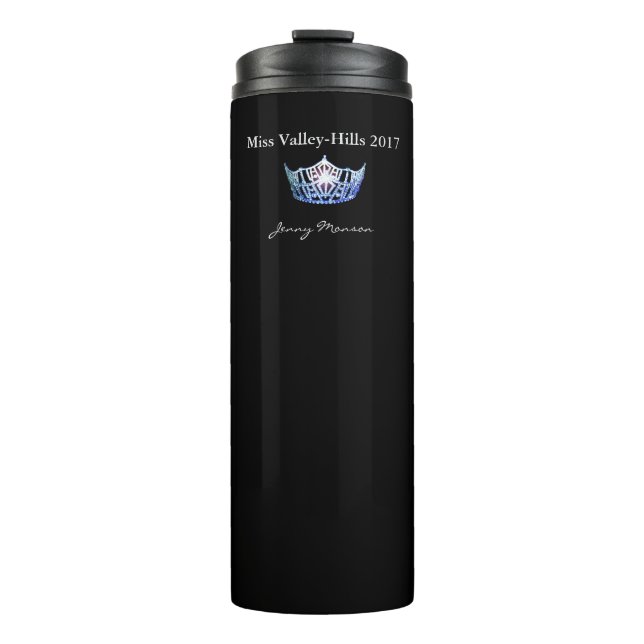Miss America Stil Crown Thermal Tumbler Thermosbecher (Vorderseite)
