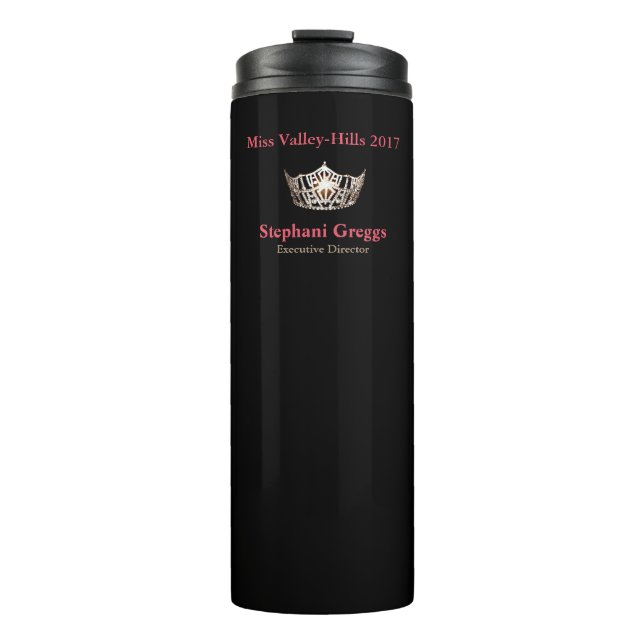 Miss America Stil Crown Thermal Tumbler Thermosbecher (Vorderseite)