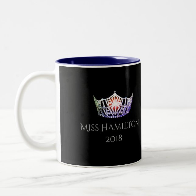 Miss America Stil Individuelle Name Multi Crown Ta Zweifarbige Tasse (Links)