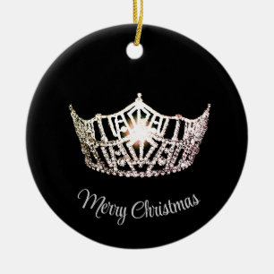 Miss America Stil Kronenornament Keramik Ornament
