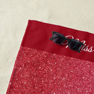 Miss America Stil Pageant Glitzer Beach Handtuch
