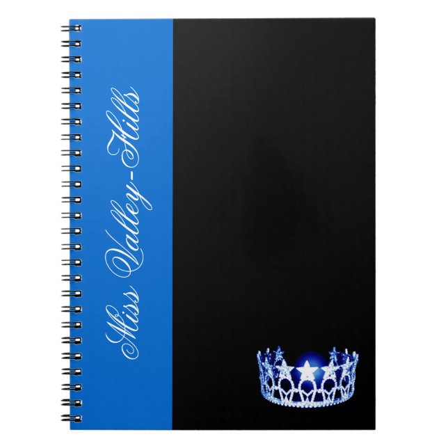 Miss America Style Blue Crown Notebook Notizblock (Vorderseite)