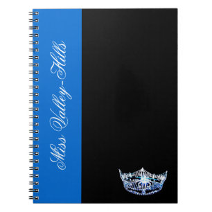 Miss America style Blue Crown Notebook Notizblock