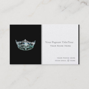 Miss America style Crown Custom Business Cards Visitenkarte