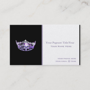 Miss America style Crown Custom Business Cards Visitenkarte