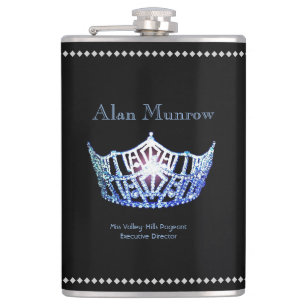 Miss America Style Crown Flask Individuelle Name Flachmann