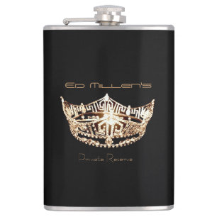 Miss America Style Crown Flask Individuelle Name Flachmann
