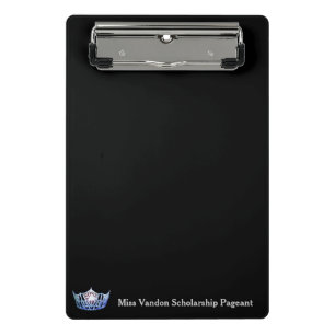 Miss America Style Crown Mini Clipboard Klemmbrett
