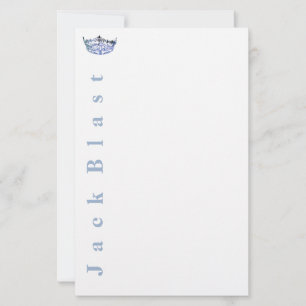 Miss America style Crown Stationery-Blue/White Sto Briefpapier