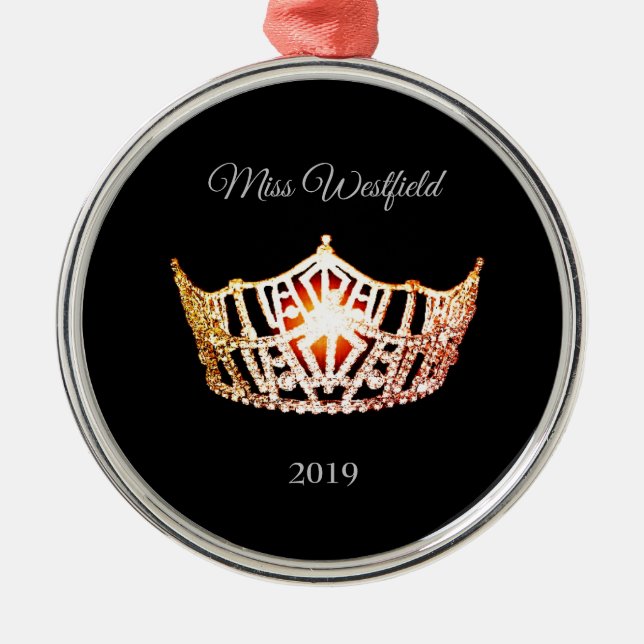 Miss America style Crown Weihnachtsschmuck (Vorne)