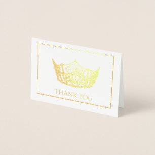Miss America Style Foil Crown Mini Card Folienkarte