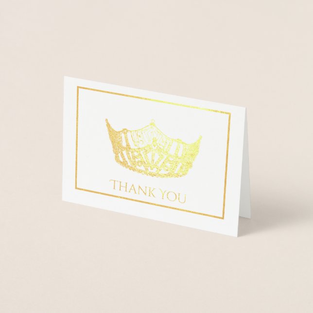 Miss America Style Foil Crown Mini Card Folienkarte (Vorderseite)