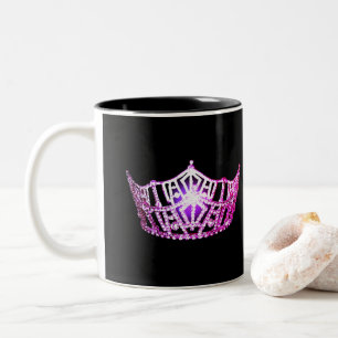 Miss America Style Hot Pink Crown Tasse