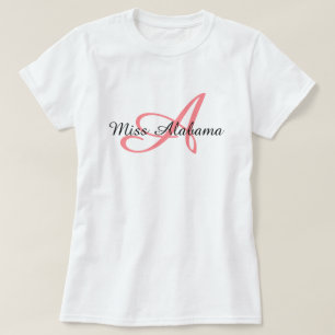 Miss America Style Monogram Titel T-Shirt