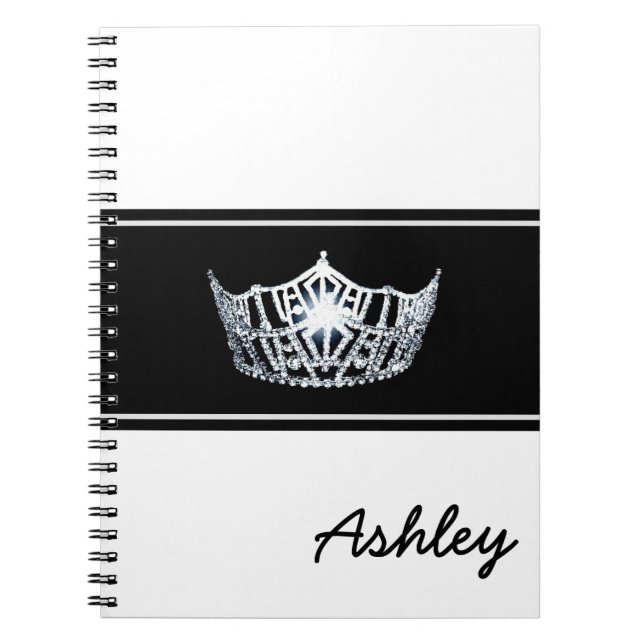 Miss America style Notebook-Crown & Individuelle N Notizblock (Vorderseite)