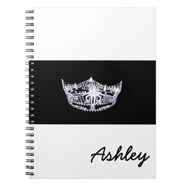 Miss America style Notebook-Crown & Individuelle N Notizblock (Vorderseite)