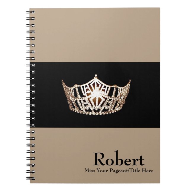Miss America style Notebook-Crown & Individuelle N Notizblock (Vorderseite)