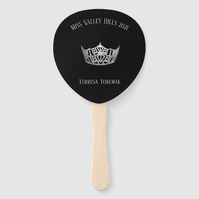 Miss America Style Paddle Fan Fächer (Vorderseite)