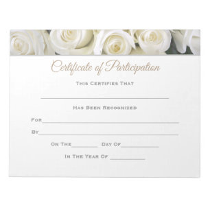 Miss America style Pageant Certificates-particptme Notizblock