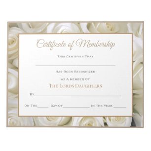 Miss America style Pageant Certificates - Rose Notizblock