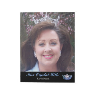 Miss America Style Pageant Crown Autograph Pad Notizblock