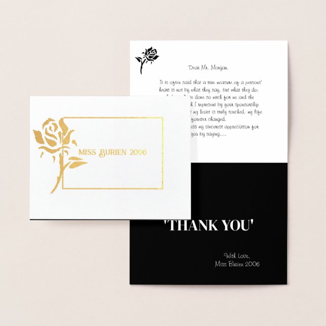 Miss America Style Pageant Crown bedruckte Begrüßu Folienkarte (Anzeige)