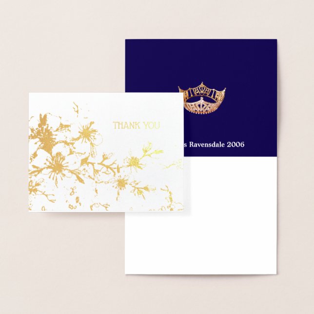 Miss America Style Pageant Crown Cherry Blossom Folienkarte (Anzeige)