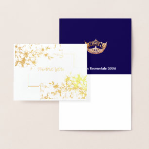 Miss America Style Pageant Crown Cherry Blossom Folienkarte