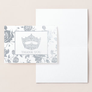 Miss America Style Pageant Crown Silber Folienkarte