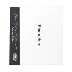 Miss America Style Pageant Foto Autograph Pad Notizblock