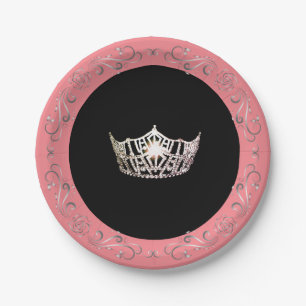 Miss America style Pink Coral 7" Paper Teller
