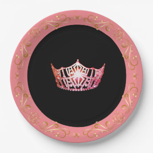 Miss America style Pink Coral 9" Paper Teller