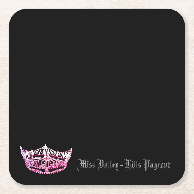 Miss America style Pink Crown Paper Untersetzer (Vorderseite)