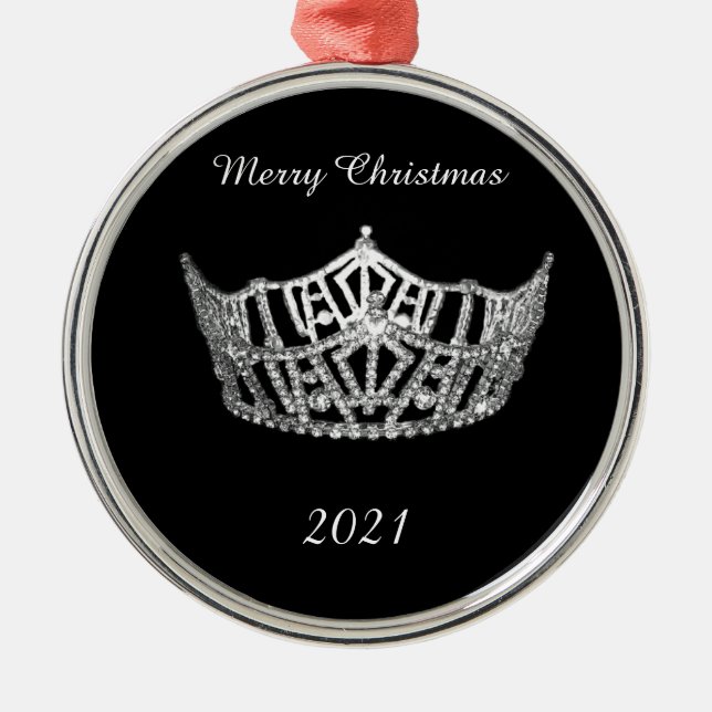 Miss America style Silver Crown Weihnachtsschmuck (Vorne)