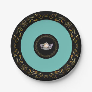 Miss America Turquoise SLVR Crown 7" Teller